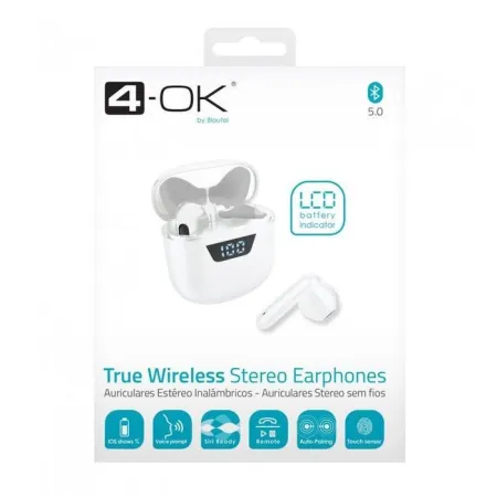 Auriculares Bluetooth 4-Ok Bt 5. 0 Manos Libre Pantalla