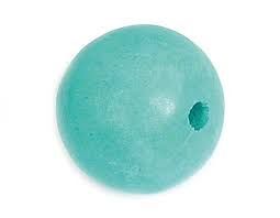 CUENTA MADERA BOLA TURQUESA 10MM DIAM.500UD