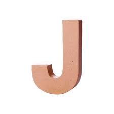 LETRA CARTON J 10CMX1,7CM