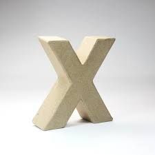 LETRA CARTON X 10CMX1,7CM