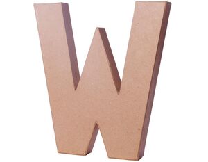 LETRA CARTON W 20CMX2,5CM