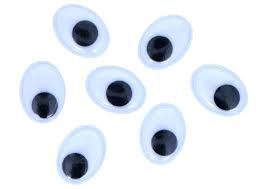 OJOS MOVILES NEGROS AUTOADHESIVOS OVALADOS 11X14MM 60U.
