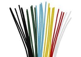 LIMPIAPIPAS CHENILLA MIX 4MMX30CM 50U. 6 COLORES