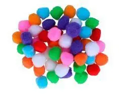 Pompones Polipropileno Mix 25 mm 50U.