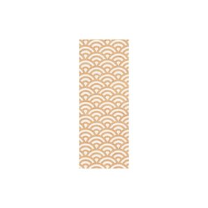 BOBINA PAPEL REGALO 62CM KRAFT RECICLADO ONDAS BLANCA