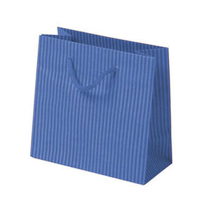 BOLSA PAPEL 14X10,8X5,5CM AZUL KRAFT