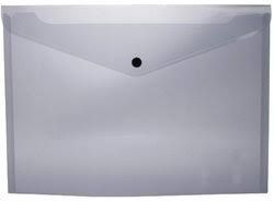 SOBRE A5 PP 240X168MM VELCRO TRANSPARENTE PORTADOCUMENTOS