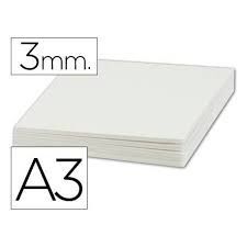 CARTON PLUMA A3 3MM BLANCO