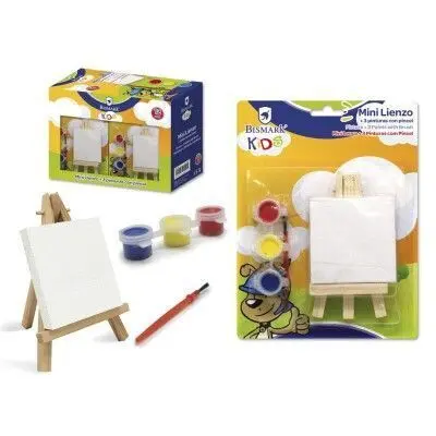 Mini Lienzo con 3 Pinturas y Pincel