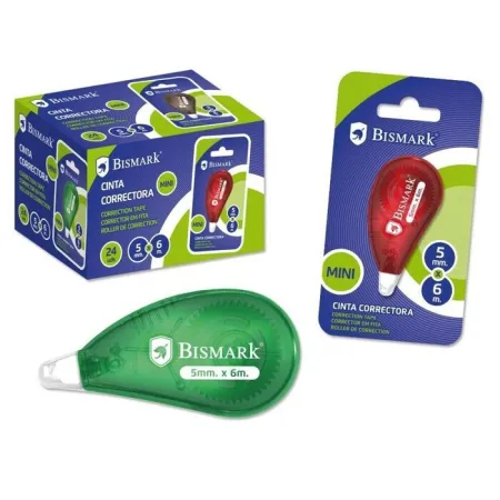 Cinta Correctora Bismark Mini 6M X 5 mm. 4 Col. Surt.