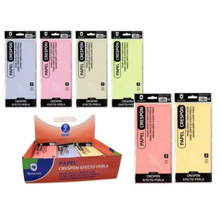 Papel Crespon Bismark 50X50Cm 2H Efecto Perla Colores