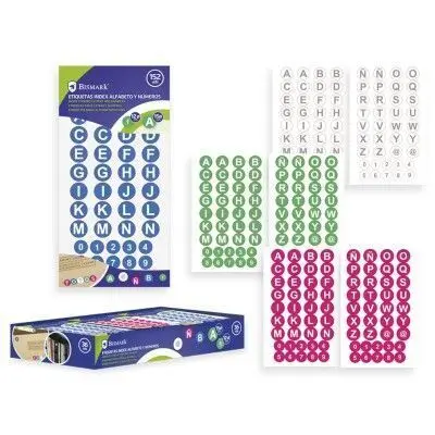 Etiquetas Index Alfabeto y Numeros - 4X38 uds.