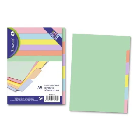 Separadores Pastel Carton A-5 6 Departamentos