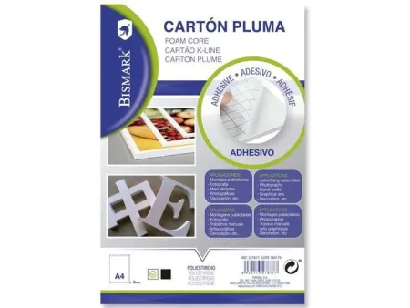 Carton Pluma A4 5Mm Blanco C/Adhesivo