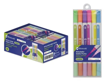 Rotulador Doble Punta Neon-Pastel 6 Colores Set