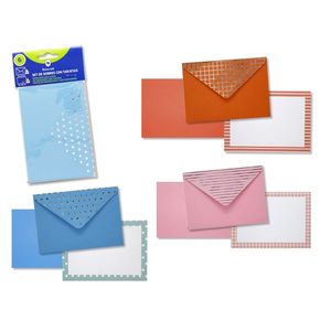 SET SOBRE+TARJETAS 6UD INTERIOR DECORADO