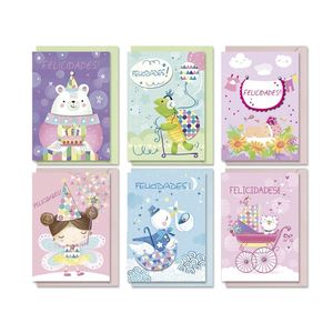 TARJETA FELICITACION RELIEVE INFANTIL 10X14 CM