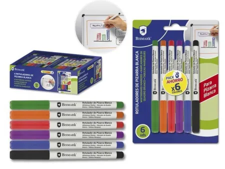Rotulador Pizarra Blanca Blister 6 Colores