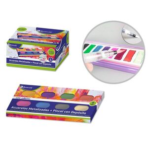 SET 8 ACUARELAS METALICAS C/PINCEL DEPOSITO
