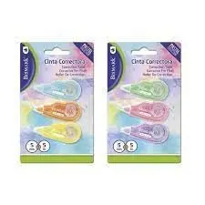 Cinta Correctora Bismark Mini Pastel 5Mx5Mm 3U. 329406