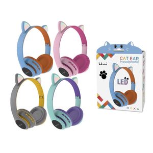 AURICULARES BLUETOOTH CAT EARS CON MICROFONO Y LUZ