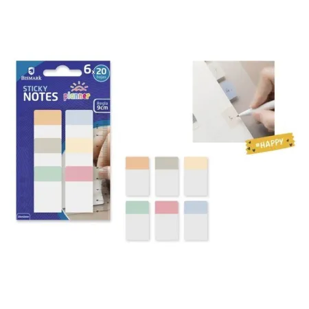 Notas Planner 6 Guias Pet Indice con Regla 9 cm