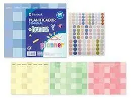 Planificador Semanal Adhesivo 15. 3X13. 5 C/Stickers
