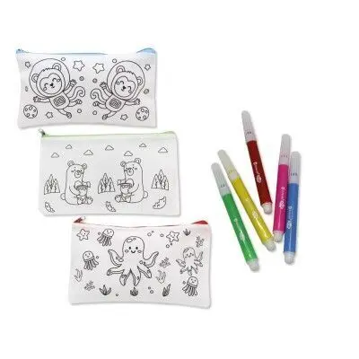 Estuche para Colorear +5 Mini Rotuladores Lavable