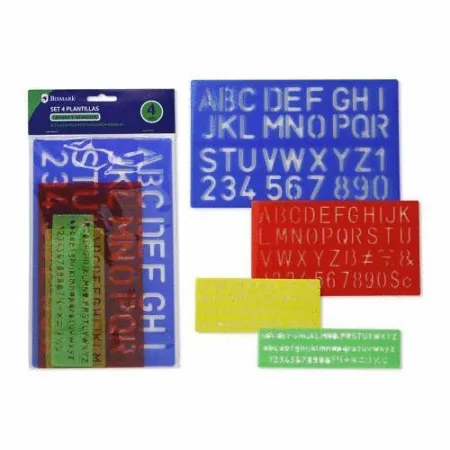 Juego 4 Plantillas Letras y Numeros Flexibles