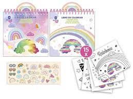 LIBRO RAINBOW DE COLOREAR PELUCHE/LENTEJUELAS