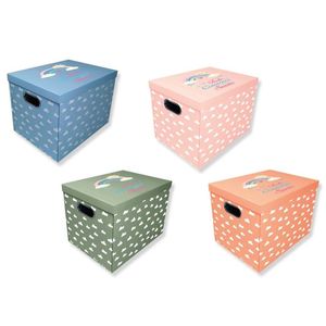 CAJA DECORADA PLEGABLE CON ASAS
