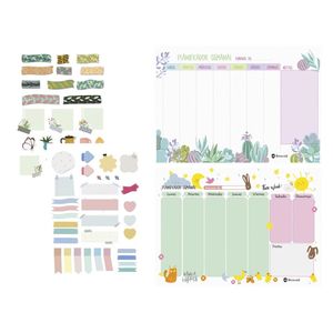 PLANIFICADOR SEMANAL C/ PEGATINAS - A4