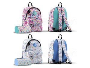 MOCHILA FLOWERS C/PORTATODO