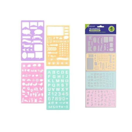 Juego 4 Plantillas Formas Pastel