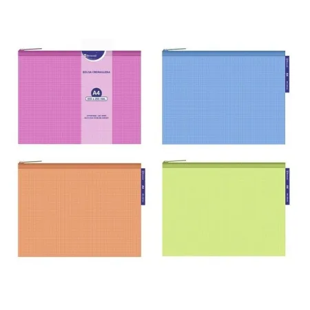 Sobre A4 Pp Eva Zipper Colores Portadocumentos