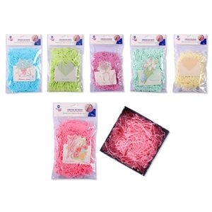 VIRUTAS RAFIA COLORES PASTEL C/TARJETA