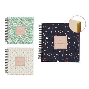 ALBUM FOTOS 20X20 CM ESPIRAL FLORES BISMARK