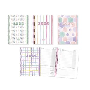 AGENDA 2025 D/P PASTEL GEOMETRICA INGRAF