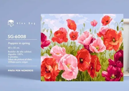 Pintar por Numeros Poppies Inspring