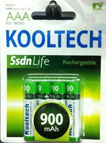 Pilas Recargable Kooltech 900 Mah Aaa 1. 2V