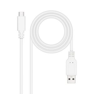 CABLE USB NANOCABLE 2M TIPO USB C/M - A/M BLANCO
