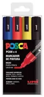 Set Rotulador Posca Pc5Mx4 Colores Basicos
