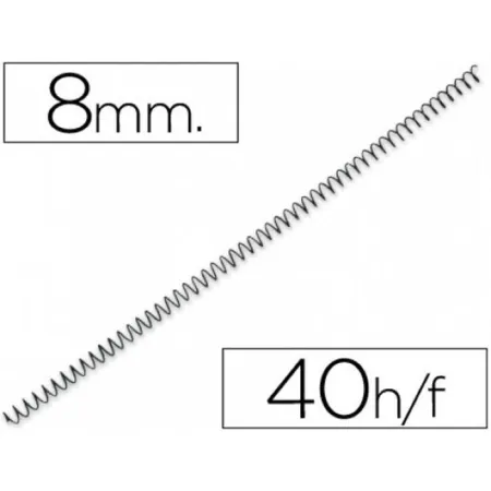Espiral Metalico 4:1 P56 8Mm Negro