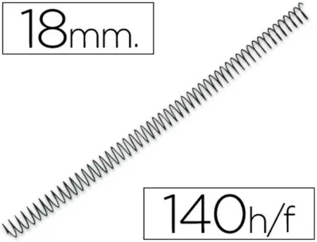 Espiral Metalico 4:1P56 18Mm 100Ud