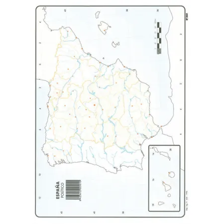 Mapa Mudo España Político ud