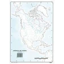 MAPA MUDO AMERICA NORTE POLITICO UD