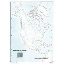 Mapa Mudo America Norte Politico ud