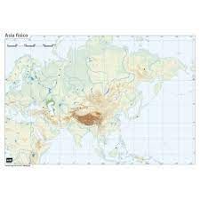 MAPA MUDO ASIA FISICO