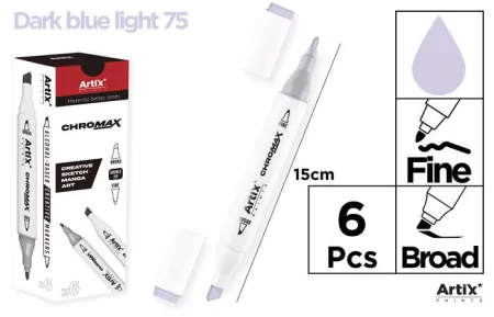 Rotulador Doble Punta Bocetos 75 Dark Bl