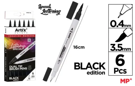 Rotulador Doble Punta Pincel/Fine 0,4 Lettering Artix ud
